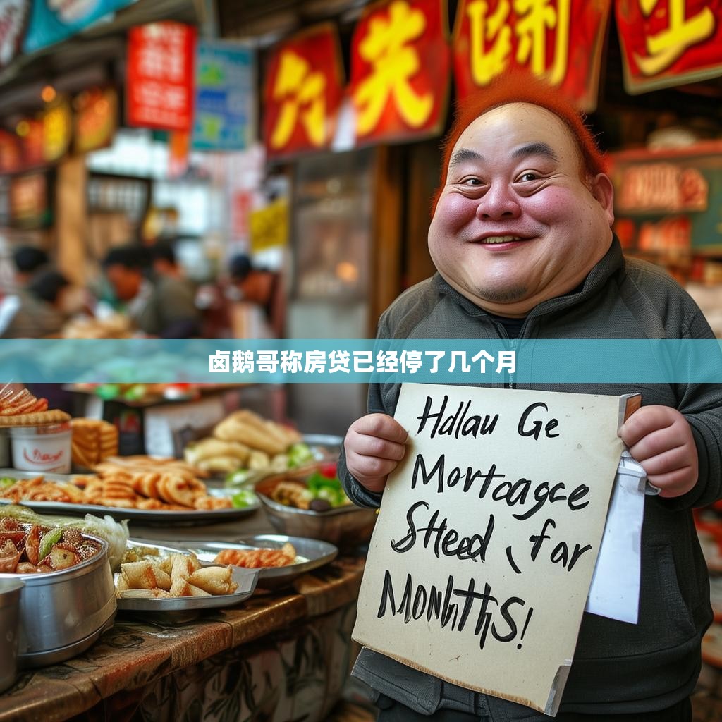 卤鹅哥称房贷已经停了几个月