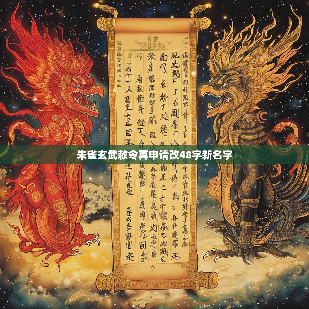 朱雀玄武敕令再申请改48字新名字