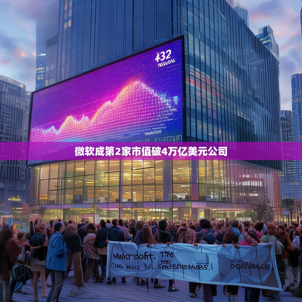 微软成第2家市值破4万亿美元公司