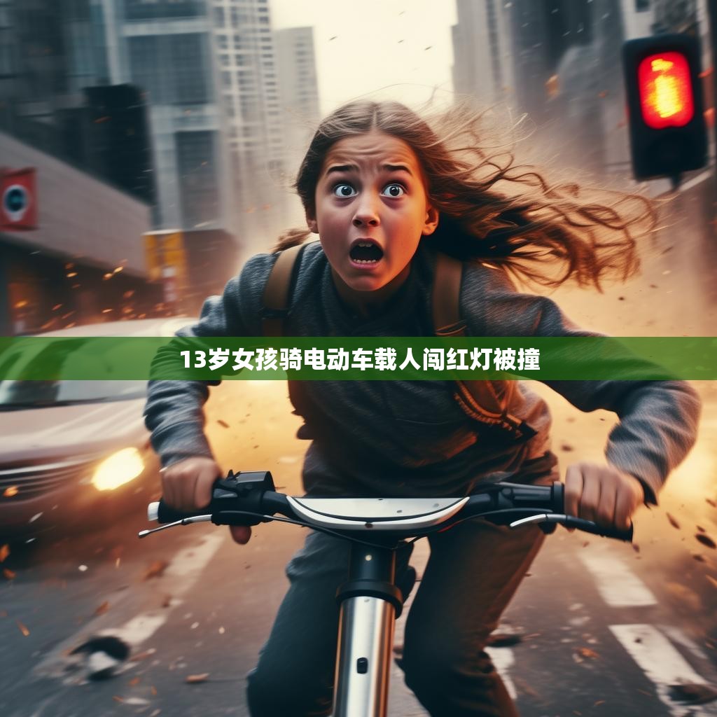 事故现场:13岁女孩骑电动车闯红灯 事故现场图片