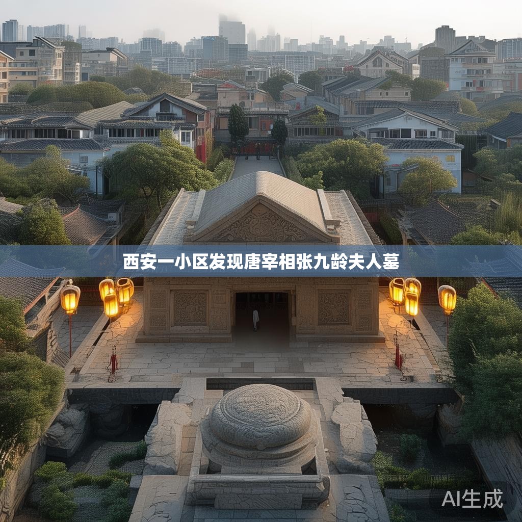 发现过程示意图 西安一小区发现唐宰相张九龄夫人墓