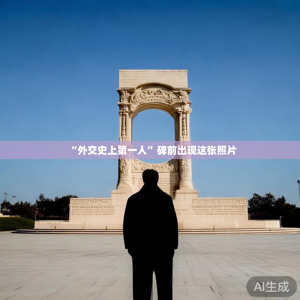 “外交史上第一人”碑前出现这张照片
