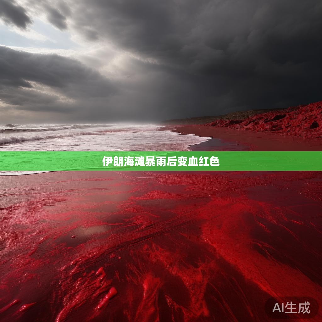 伊朗海滩血色奇观