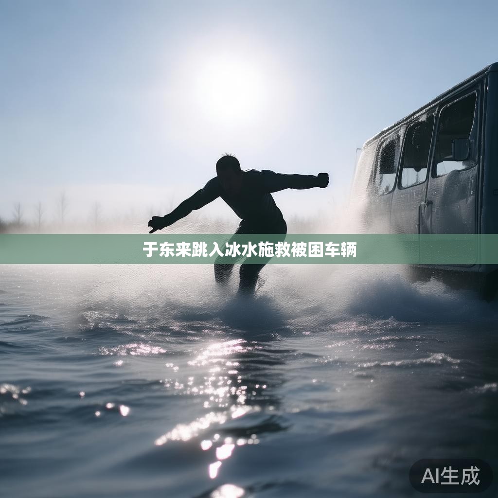 于东来跳入冰水施救被困车辆