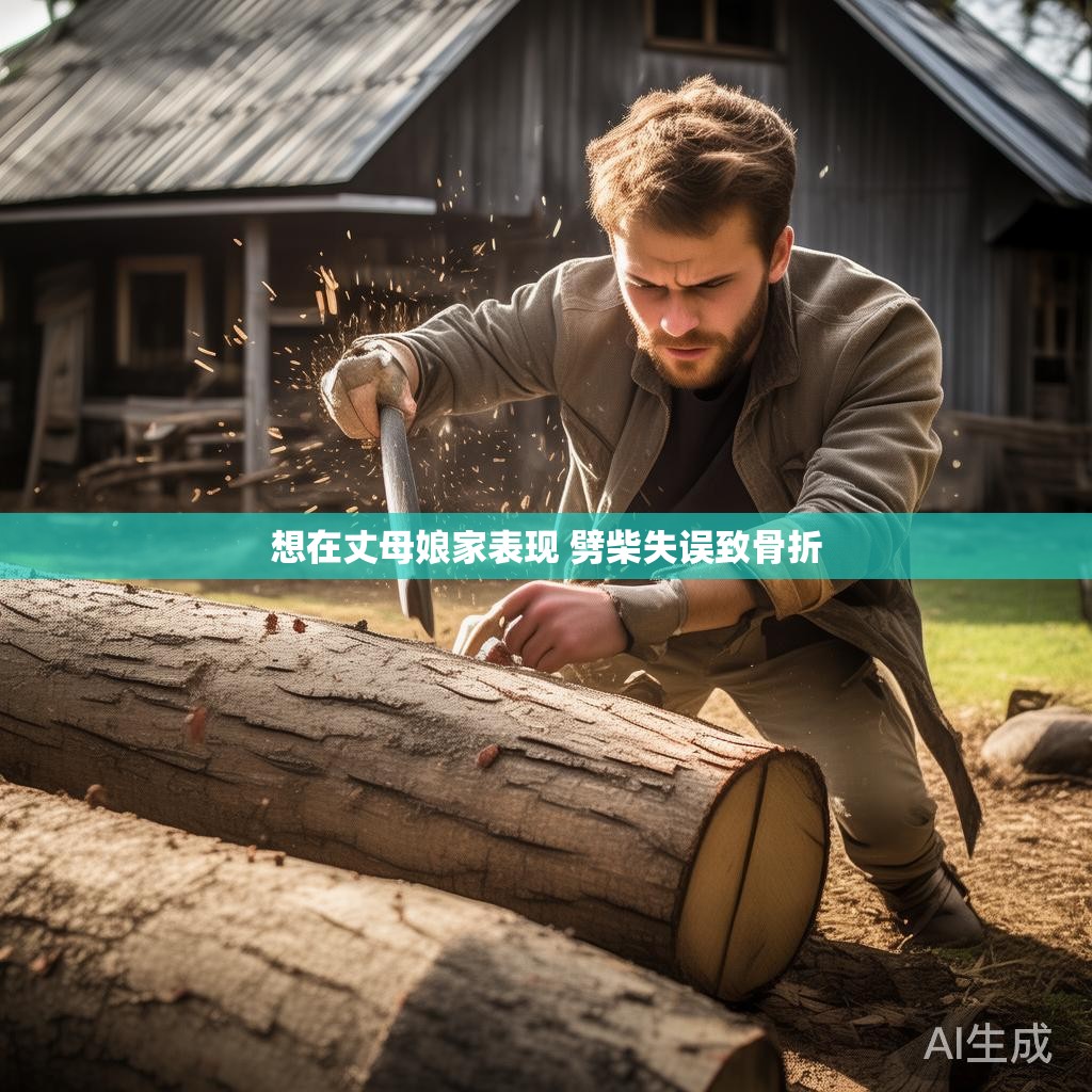 劈柴失误导致意外骨折