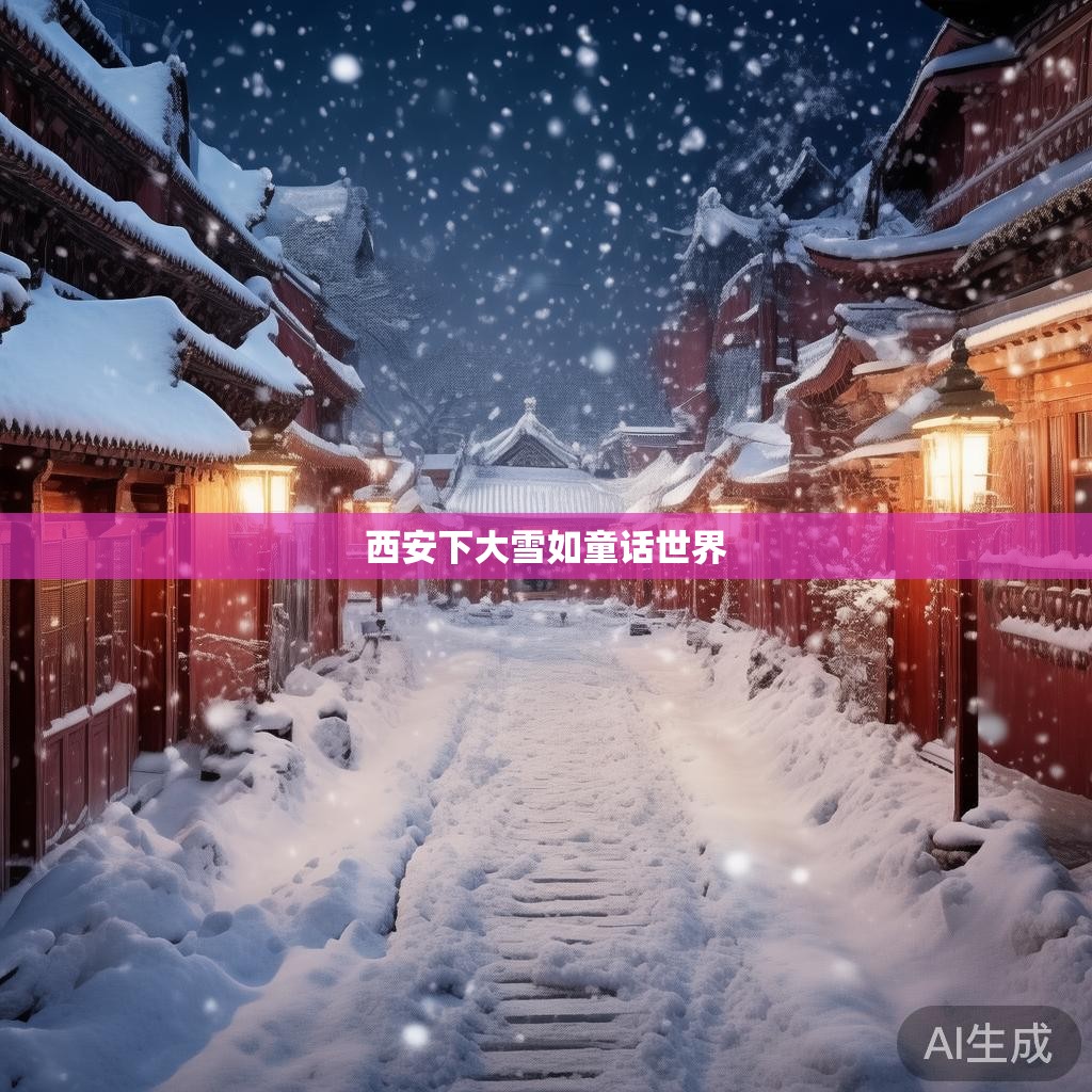 西安雪景的美景留念